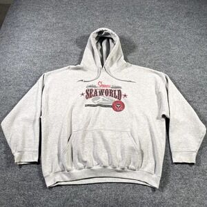 Vintage SeaWorld Orlando Shamu Mens 2XL Explore Conserve Hoodie Killer Whale